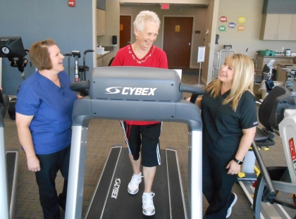 Marianne on treadmill